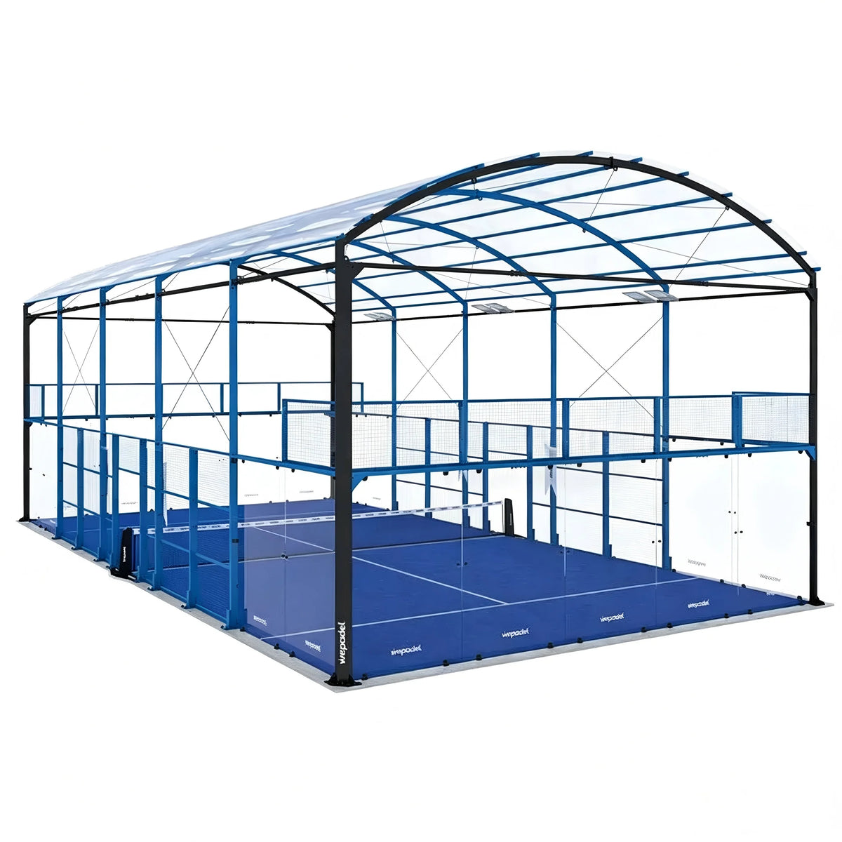 XTZPADEL Custom Outdoor Padel Court with Arched Roof Hot-Dip Galvanized Steel Frame Anti-Rust Mesh Enclosure
