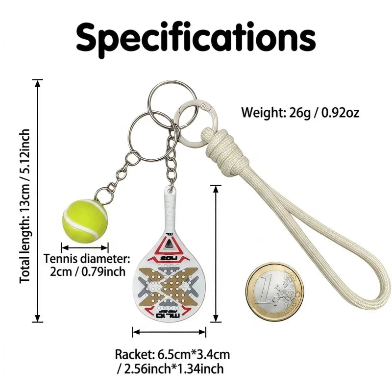 Padel Racket Keychain