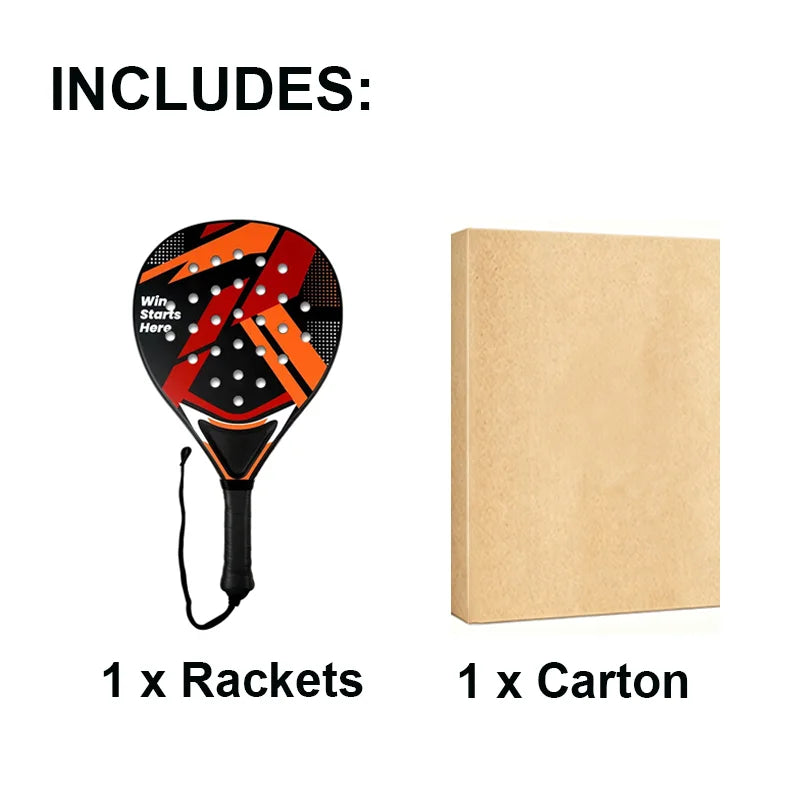 Padel Racket with Carbon Fiber Surface & EVA Memory Foam Core
