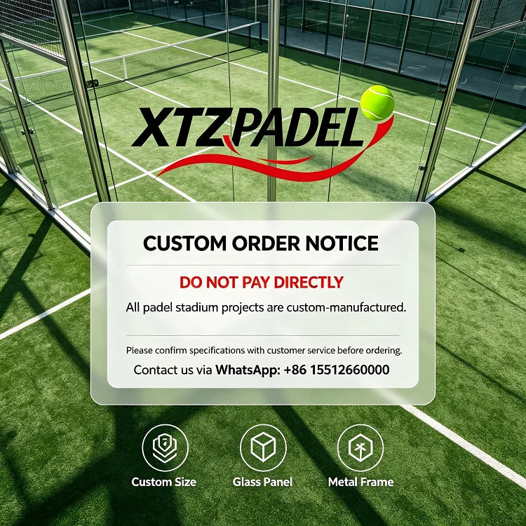 XTZPADEL Custom Outdoor Padel Court with Arched Roof Hot-Dip Galvanized Steel Frame Anti-Rust Mesh Enclosure